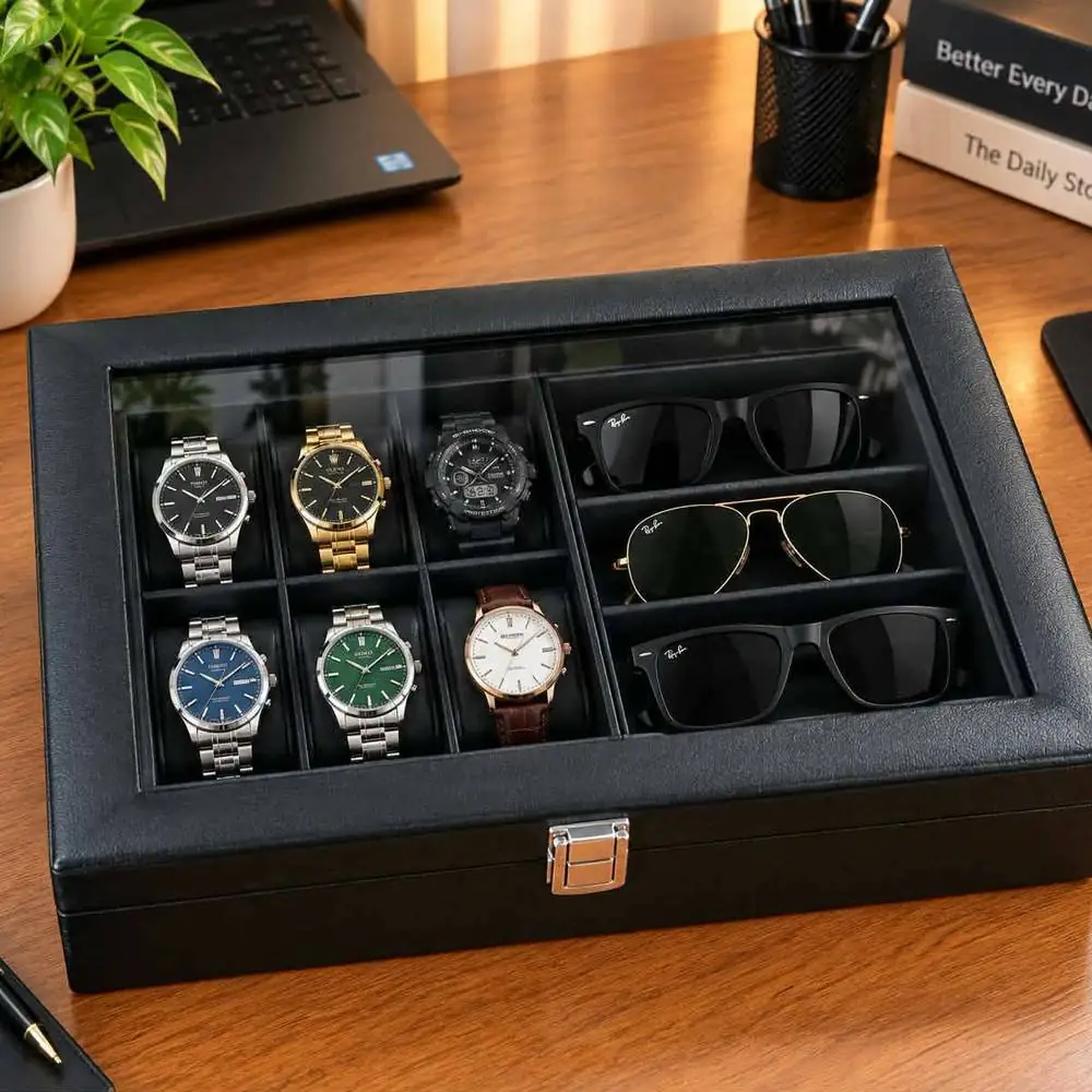 Luxury Watch & Sunglasses Organizer Box