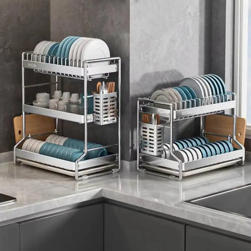 (3 Layer)304 Stainless Steel Dish Rack