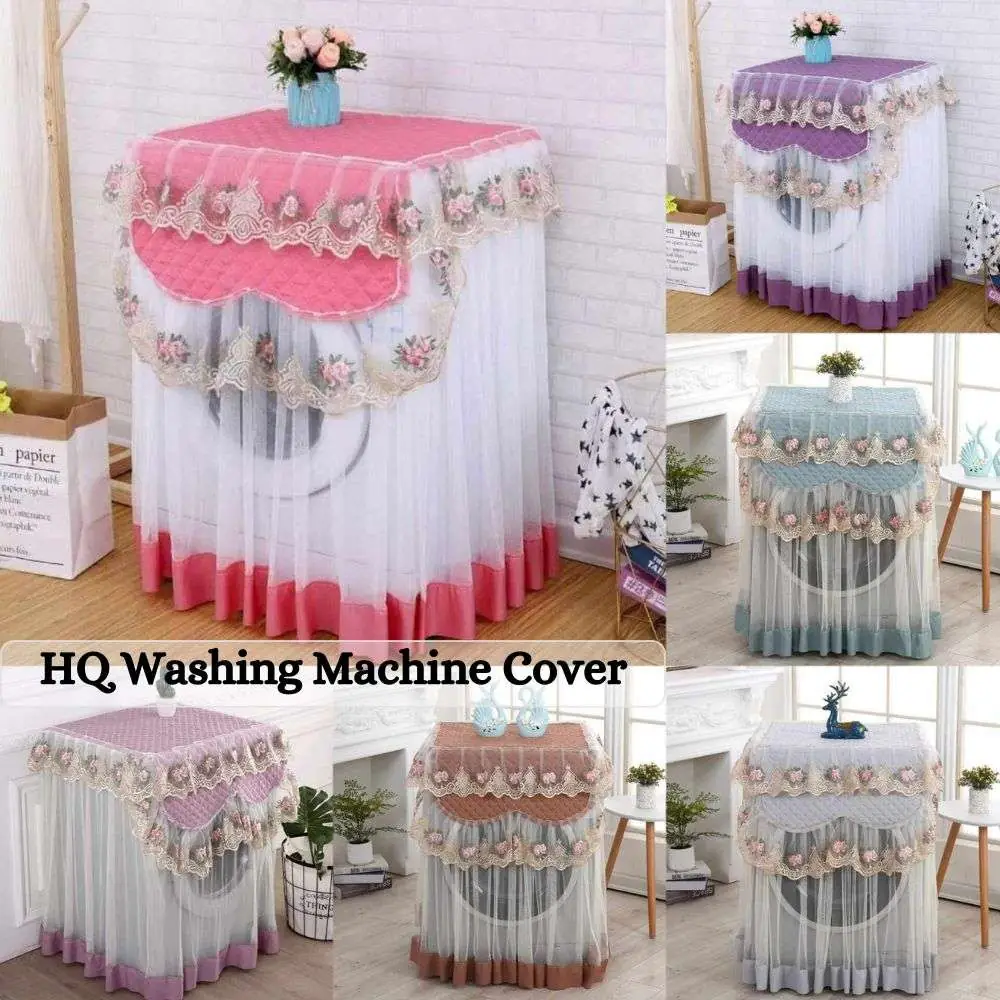 Lace Ruffles Floral Washing Machine Cover