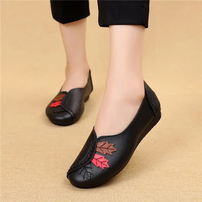 Mom’s shoes single shoes maple leaf toes shoes
